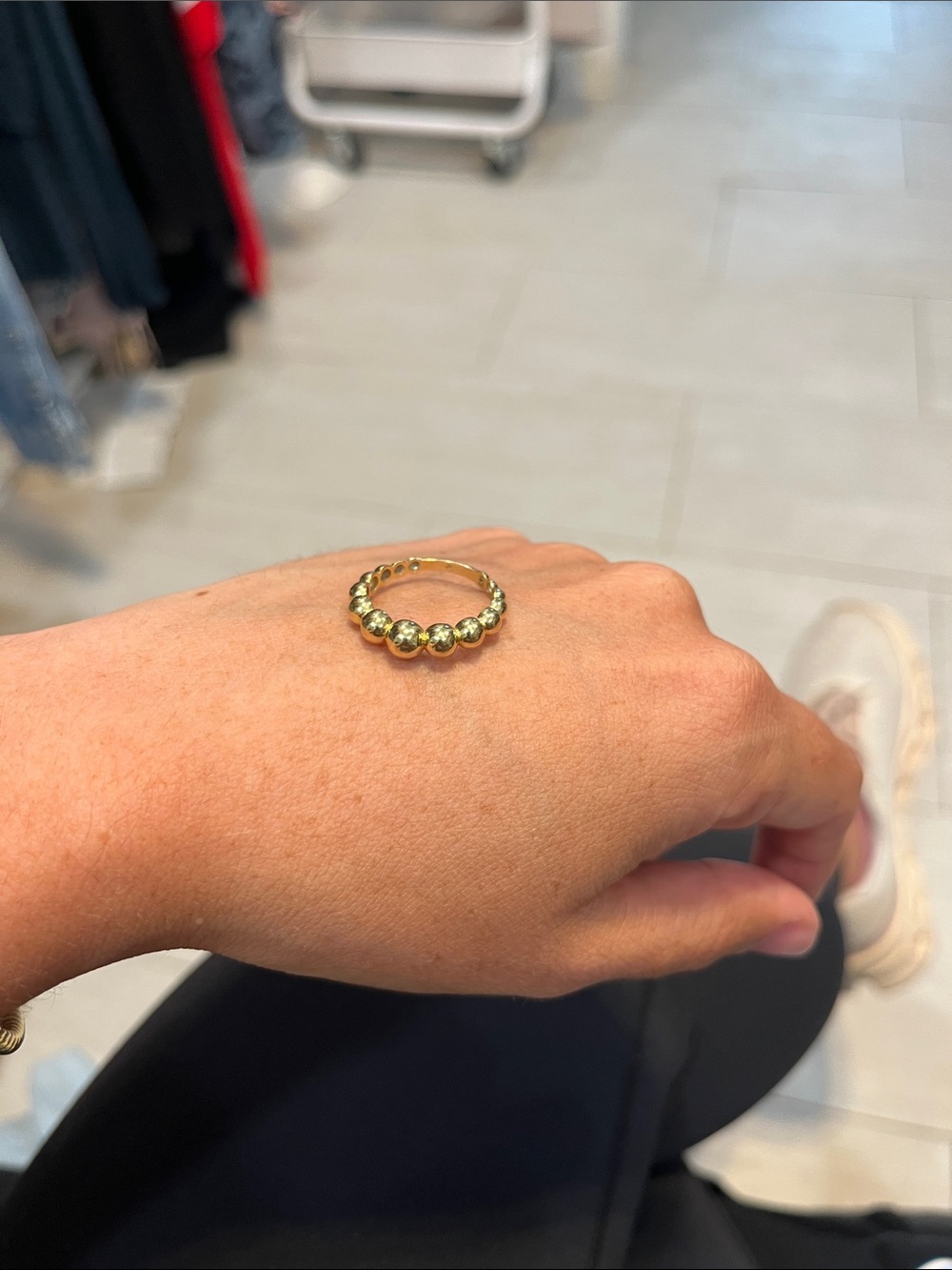 14 k Gold Beaded Ring - Women Jewelry